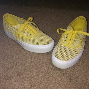 Authentic Summer Mesh Platform Vans